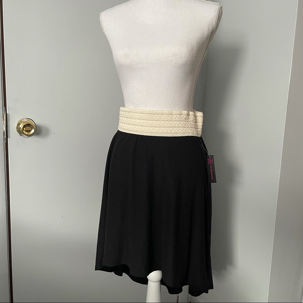 No Boundaries Black Sueded Hi-Lo Skirt